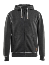 Afbeeldingen van HOODED SWEATSHIRT MET RITS ZWART MELEE XL 339