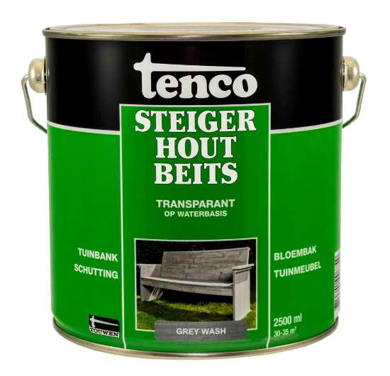 Afbeeldingen van Tenco Steigerhoutbeits Greywash 2,5 Lltr.