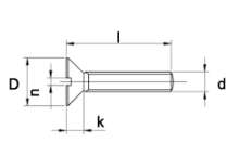 Afbeeldingen van Schroef DIN 963A A2 M 6 X 60 - 100