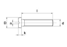 Afbeeldingen van Schroef DIN 84 A2 M 10 X 40 - 100