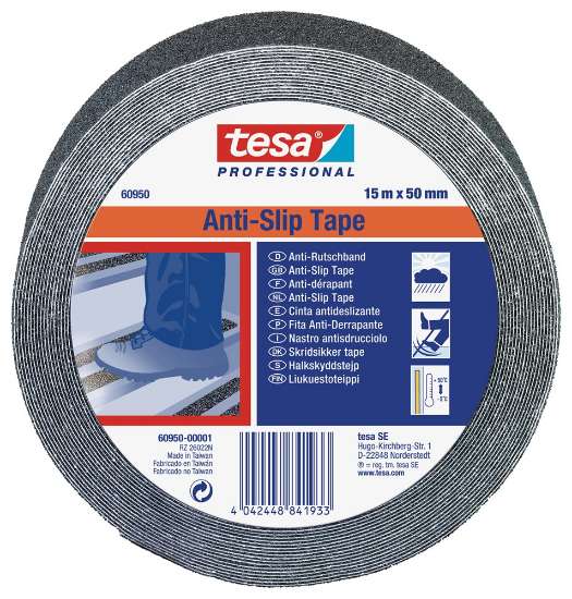 Afbeeldingen van Tesaband 60950 15mtr x 25mm zwart