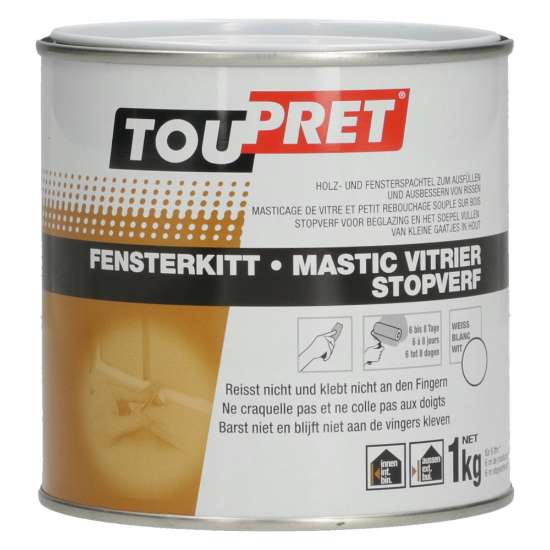 Afbeeldingen van TOUPRET STOPVERF 1KG WIT