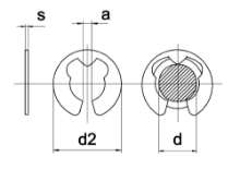 Afbeeldingen van Borgring Din 6799 ZW 10 mm - 250