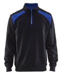 Afbeeldingen van Sweatshirt bi-colour zwart/korenblauw XXL