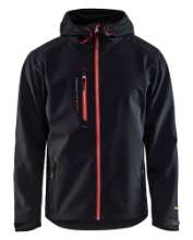 Afbeeldingen van Blaklader softshell jack zwart/rood - L