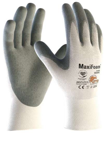 Afbeeldingen van ATG HANDSCH. MAXIFOAM 34-800 GR/WIT NITRILE M