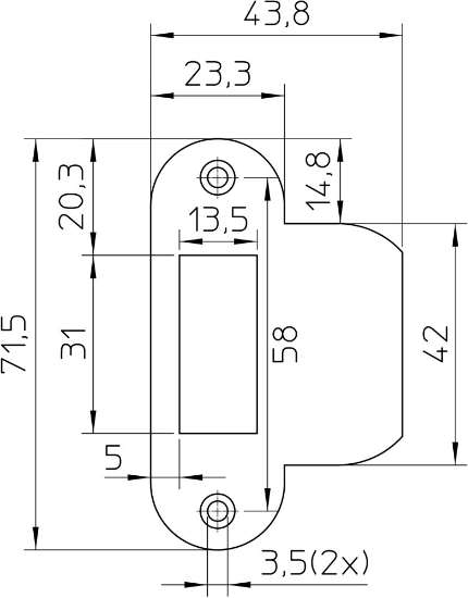 Afbeeldingen van Nemef Sluitplaat RVS rond type P 1255/17