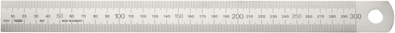 Afbeeldingen van Liniaal RVS 1000x30x1.0mm Type A= mm/mm