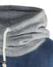 Afbeeldingen van HOODED SWEATSHIRT BLAUW MELANGE/GRIJS L 33991