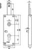 Afbeeldingen van 1803 B GARAGESLOT, PC60MM, KRUKGAT 9MM,