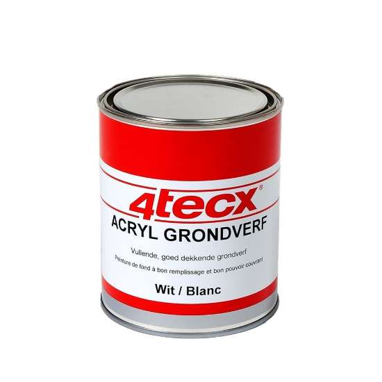 Afbeeldingen van 4Tecx Acryl grondverf wit 0,75ltr