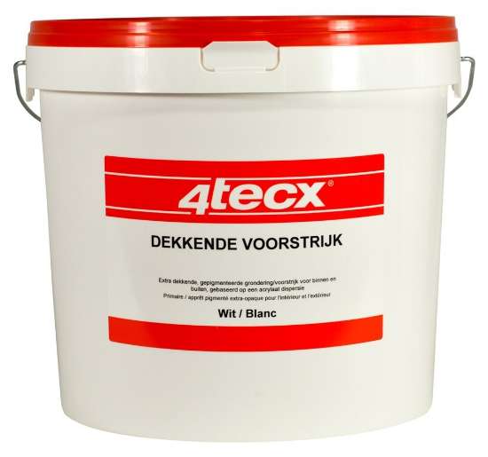 Afbeeldingen van 4Tecx Voorstrijk wit dekkend 10ltr