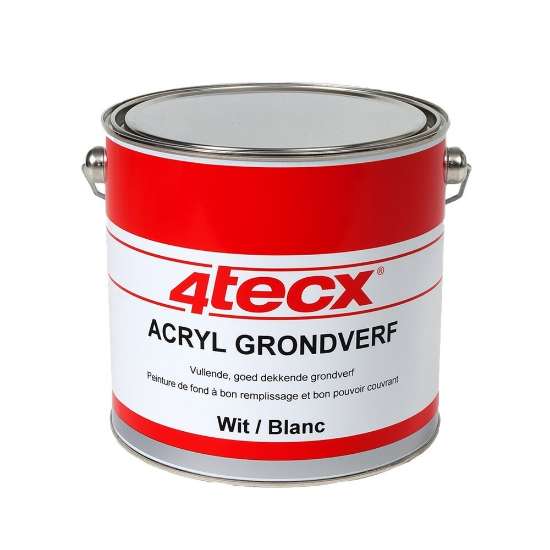 Afbeeldingen van 4Tecx Acryl grondverf wit 2,5ltr