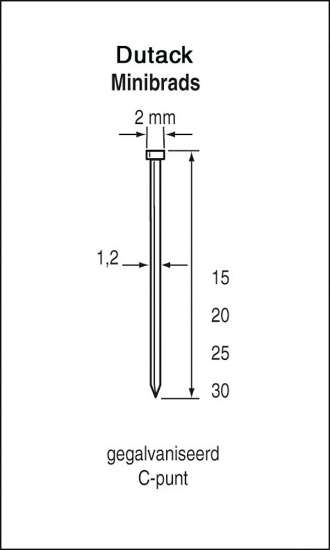 Afbeeldingen van Minibrad skn12 cnk 15 mm doos 5mille