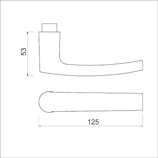 Afbeeldingen van Ami Deurkruk 332/125 gatdeel m6 f2