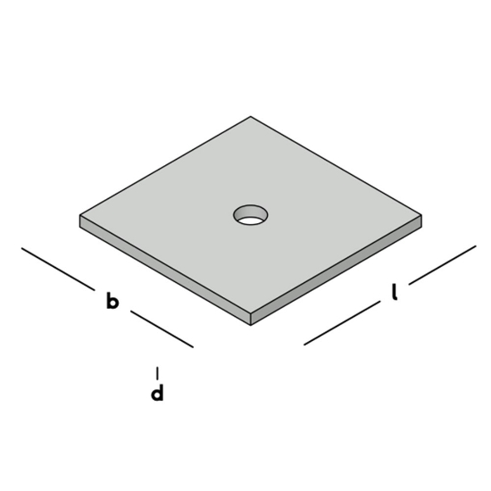 Afbeeldingen van GB Volgplaat M12 100x100 6 TV