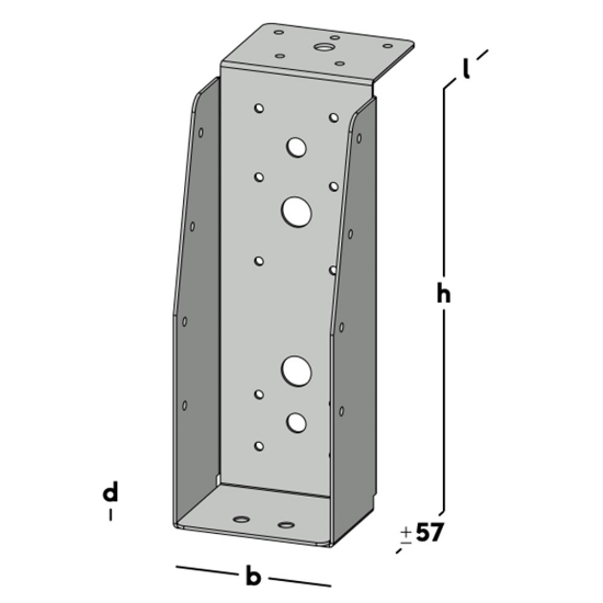 Afbeeldingen van GB Balkdrager GBS-LL 71x196 1,5 SV