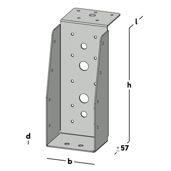 Afbeeldingen van GB Balkdrager GBS-LL 71x171 1,5 SV