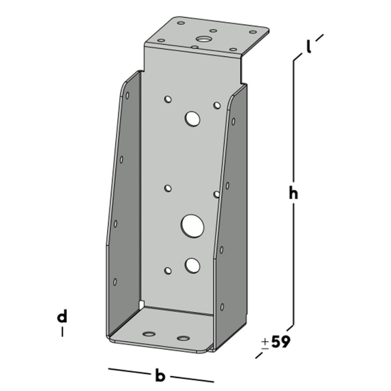 Afbeeldingen van GB Balkdrager GBS-LL 63x160 1,5 SV