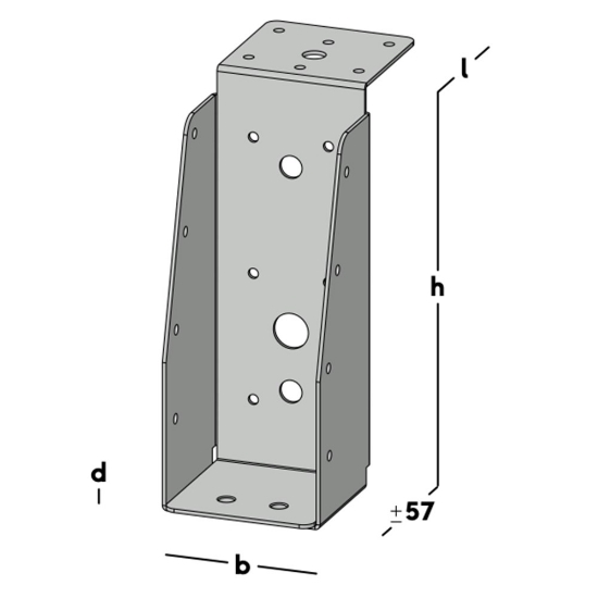 Afbeeldingen van GB Balkdrager GBS-LL 59x156 1,5 SV