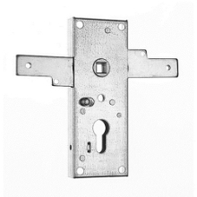Afbeeldingen van Nemef Garagedeurslot, horizontale stang links en rechts, PC-uitsparing 1806/02