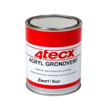 Afbeeldingen van 4Tecx Acryl grondverf zwart 0,75ltr