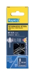 Afbeeldingen van Rapid Blindklinknagels RVS Ø 3,2 x 8 mm incl.
