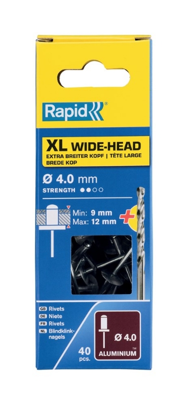 Afbeeldingen van Rapid Blindklinknagels XL Ø 4 x 16 mm incl. B