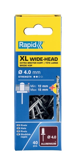 Afbeeldingen van Rapid Blindklinknagels XL Ø 4 x 18 mm incl. B