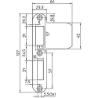 Afbeeldingen van VP 1279/17/U DR.2+4 SLUITPLAAT, RVS 23X127.3M