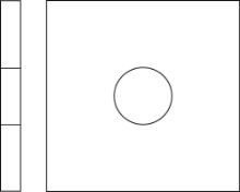 Afbeeldingen van Vierkante sluitplaat M12x40x40x4 verzinkt