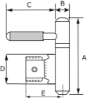 Afbeeldingen van Inboorpaumelle / Ø 14 mm / grijze nylon ring