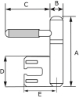 Afbeeldingen van Inboorpaumelle / Ø 14 mm / grijze nylon ring
