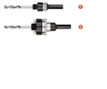 Afbeeldingen van Rotec Quick-Lock gatzaaghouder met centreerboor 527