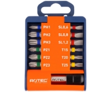 Afbeeldingen van Rotec OPTI-LINE Bit-set 1/4" (PH, PZ, SL, T) 827