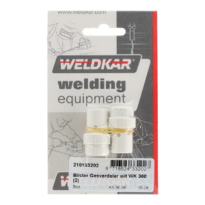 Afbeeldingen van Gasverdeler wit, per 2 st.